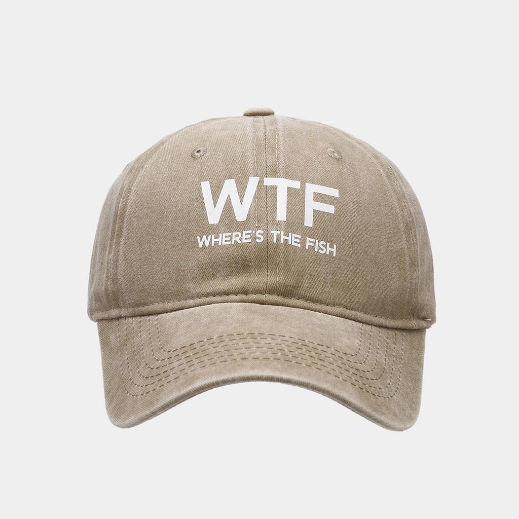 Spring new WTF heat transfer washed old baseball cap men's personality versatile cap women's tide sunscreen hat