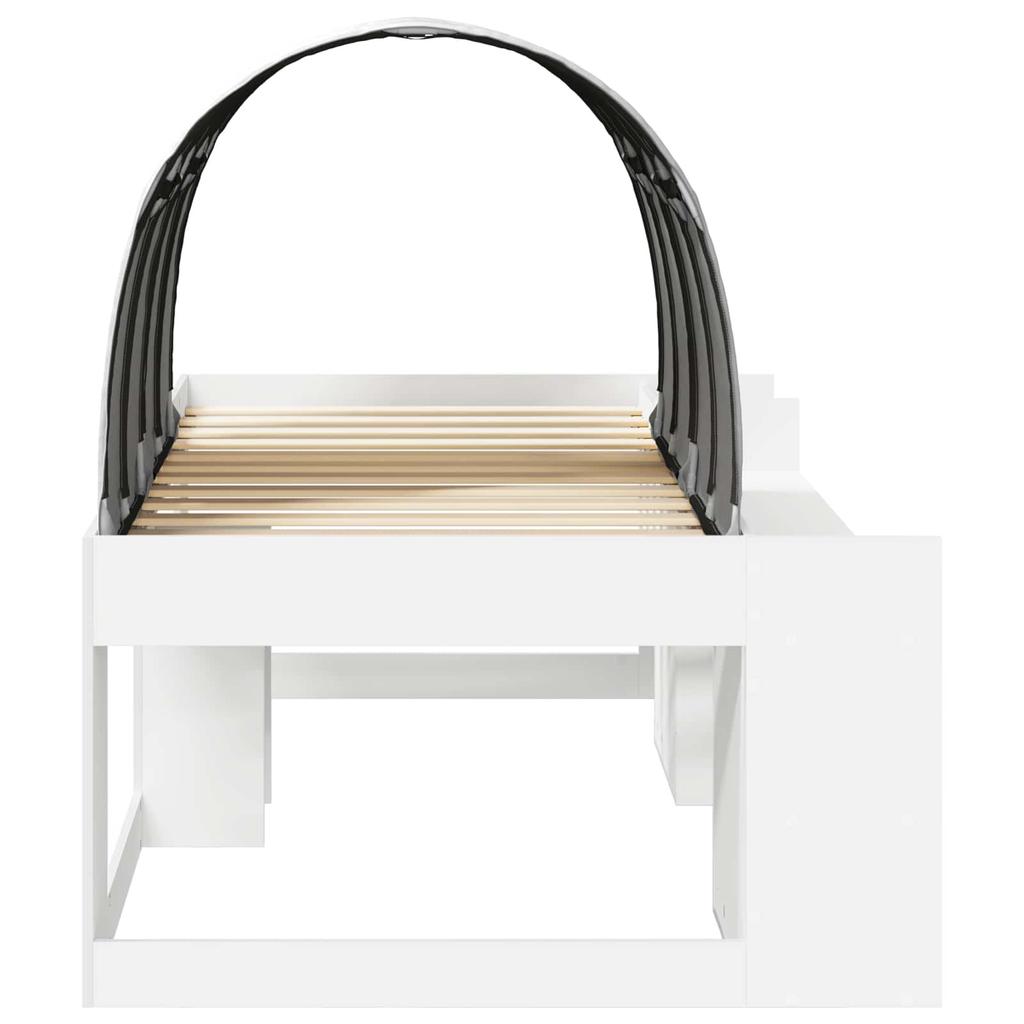 Children s Loft Bed with Storage 3 pcs White Wood Composite
