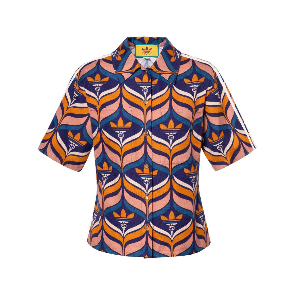 GUCCI X Adidas Interlocking G And Trefoil Shirt 703002-ZAJS5-7694