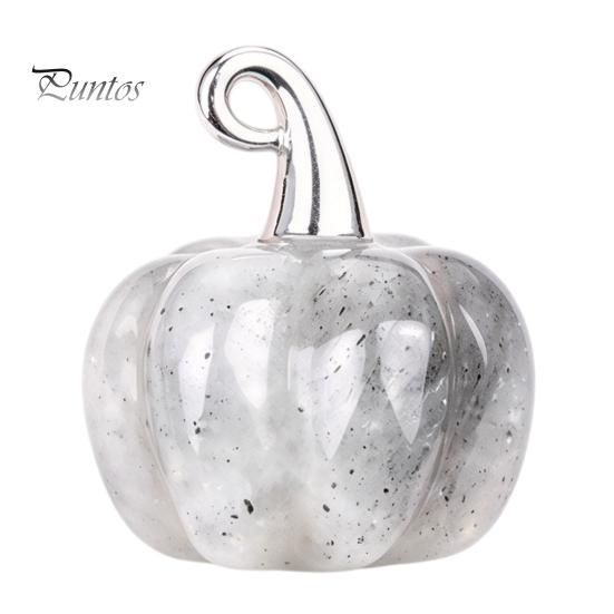 Colorful Pumpkin Charms Natural Crystal Pendant, Mini Carved Stone Charm with Halloween Decorations for Home Metal Hook, Micro Landscape Decor,