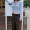 Elssibeui Two-Tuck Belted Wide Pants_Brown