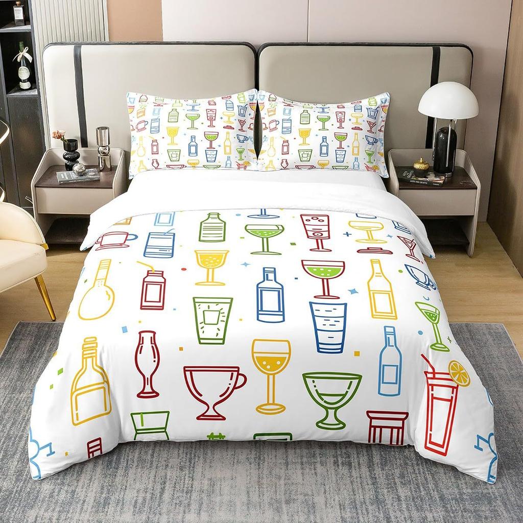Warm Animated Down Comforter Set Bedding Set 3-piece Duvet Cover Set