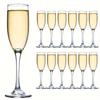 12-teiliges klassisches Champagnerflöten-Set, 170 ml, elegante Champagnergläser mit Stiel, kristallklar, Sektglas