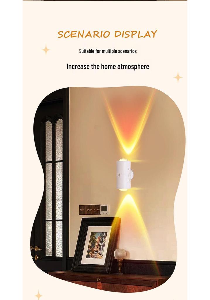 Smart Colorful Gradient Night Light with Human Body Induction and Magnetic Charging for Home