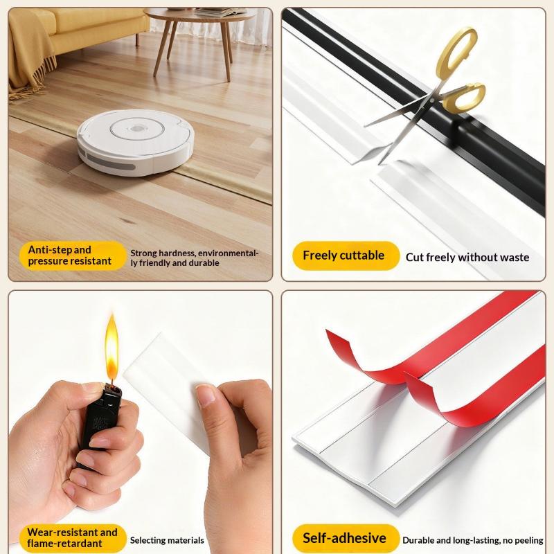 Soft Pvc Self Adhesive Cable Concealer Flame Retardant For Home Office Floor Wall Cable Management