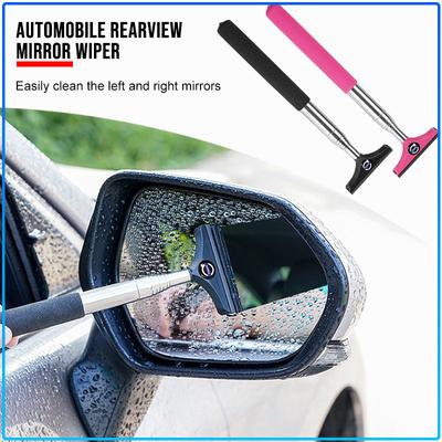 1PC Car Rearview Mirror Wiper Retractable Handheld Cleaning Brush For XC60 XC90 S60 S80 S40 V40 V60 V70 V50 XC70