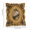 Resin Photo Frame Ornate Oval Picture Vintage for Brides, Couples, Wedding, Dresser, Shelf