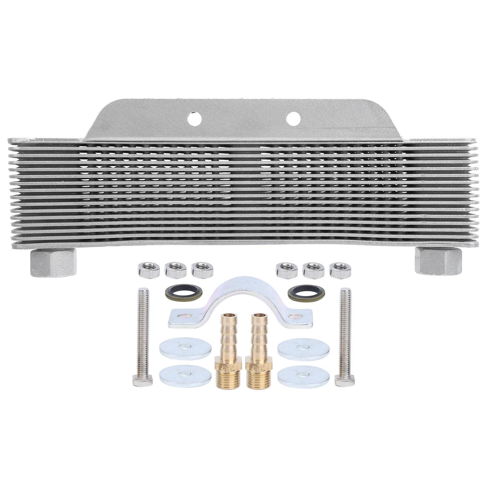 Igeteck Unisex 16 Rows Engine Oil Cooler Cooling Radiator Universal For 125 250Cc Motorcycles Atv Dirt Bike