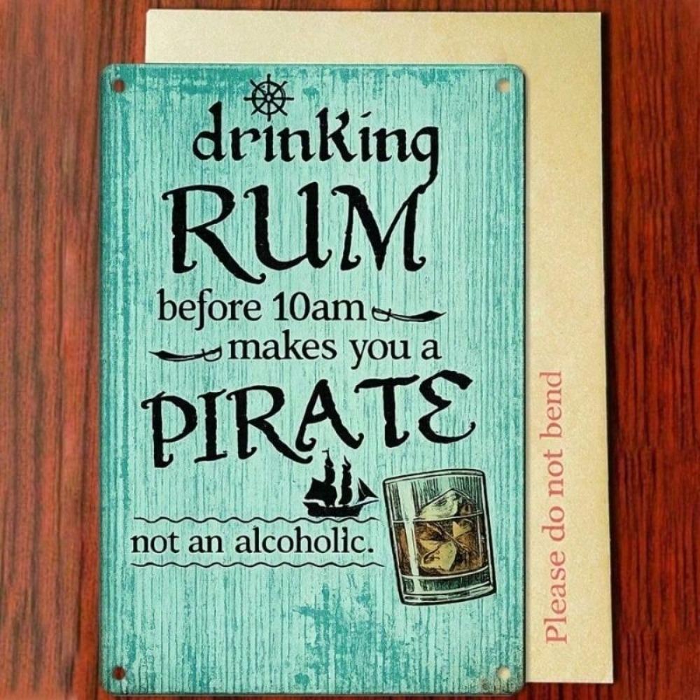Retro Metal Sign Humorous Bar Decor Wall Art 20x30cm