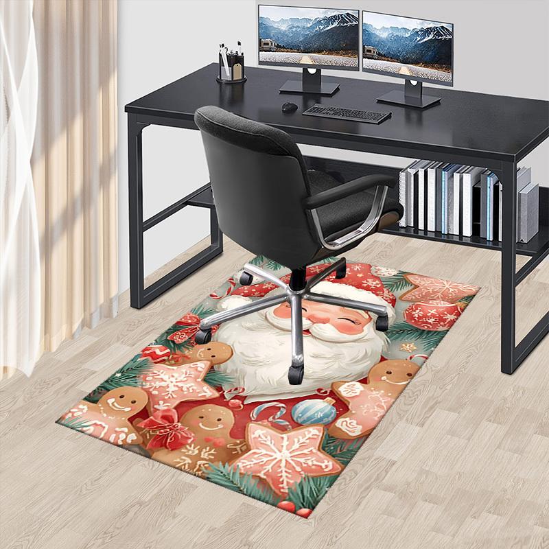 

Christmas Santa Claus Chair Mat - Anime Cartoon Design, Non-Slip Carpet for Office, Home Decor, Living Room, Bedroom, Gaming Room & Dormitory.R016 60cm by 90cm