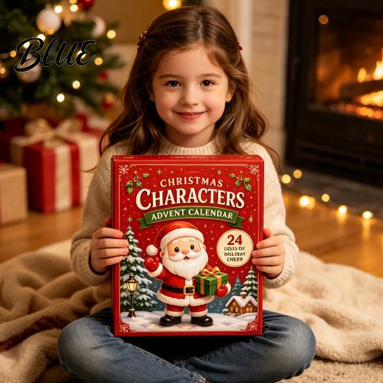 Holiday Countdown Gift 2026 Christmas Characters Advent Calendar 24-Day Food Theme Ornament Set Stocking Stuffers 2D Acrylic Hanging Decor for Tree,