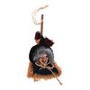 Halloween Witch Broom Pendant Vicious Creepy Old Woman Hanging Hairy Haunted House Rag Door Window Decoration Prop