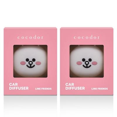 Cocodor Line Friends Car Air Freshener Vent Type 4.7g, 2 Pcs., Cony (Flower Market)