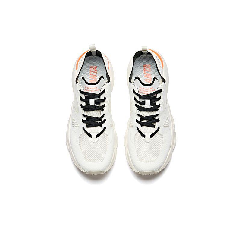 Anta Lifestyle Series Mesh Fabric Synthetic Leather Shock Absorbing Non-Slip Breathable Lightweight Low-Top Casual Shoes Men Sneakers 91928880-2