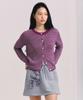 Margarin Fingers Logo Stripe Cardigan (Purple)