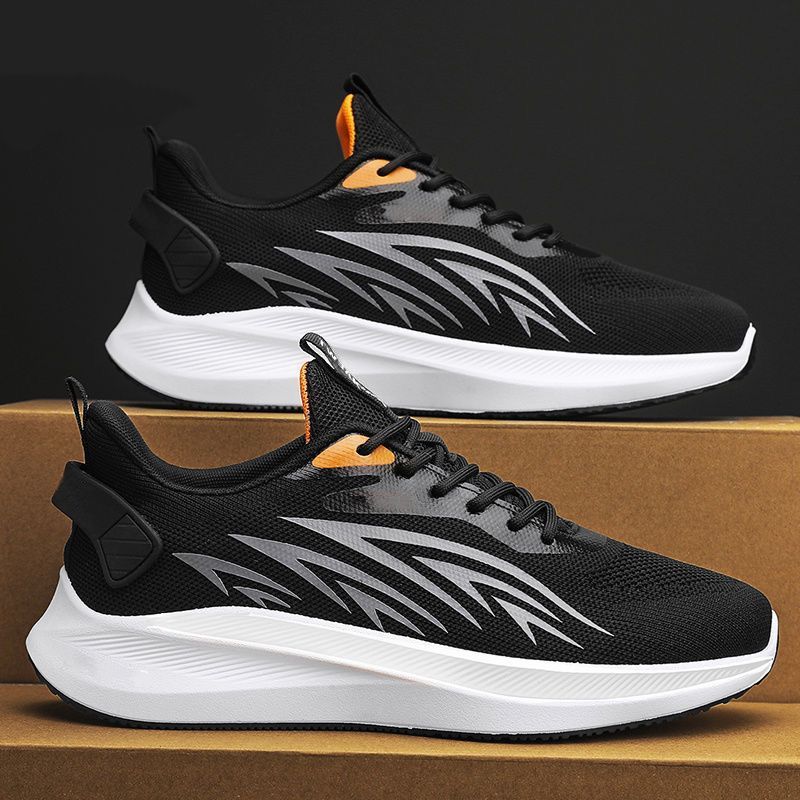 New men's fly-woven mesh breathable shoes versatile casual shoes men's sports running dad shoes