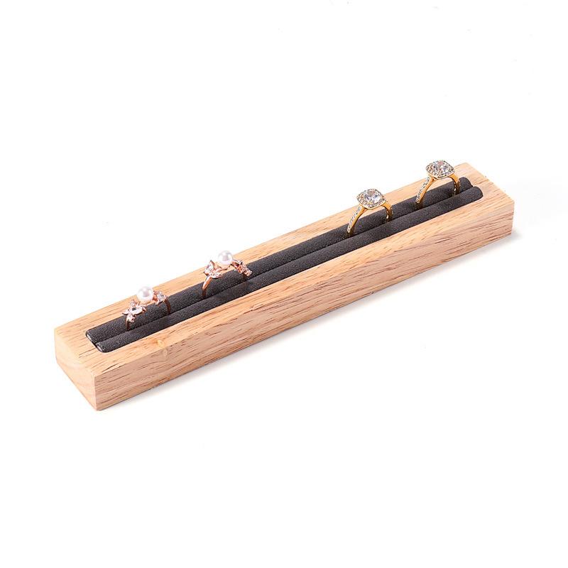 Solid Wood Ring Earrings Display Rack Wooden Tray Jewelry Display Plate Jewelry Storage Counter Jewelry Decoration Display Props