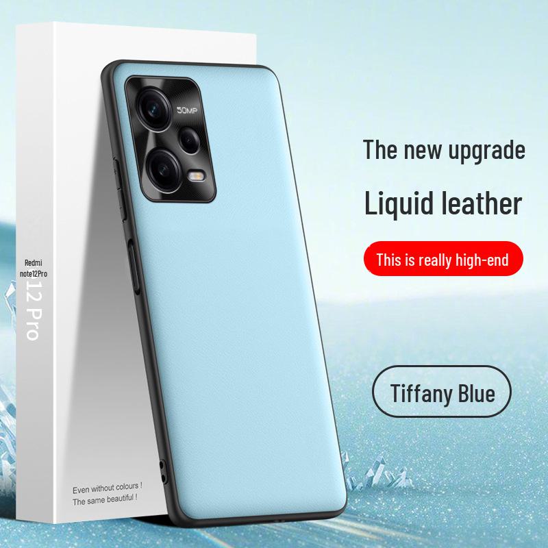 Redmi Note 12 Pro Liquid Leather Anti-Fall Protective Cover - One Piece Available for Shipping