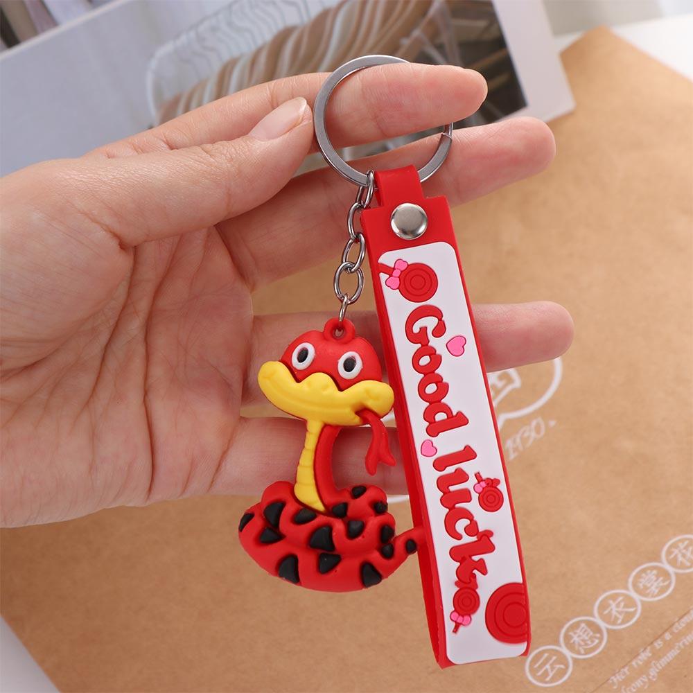 Collection Snake Lucky Pendant Silicone Zodiac Snake Year Key Ring  Bag Ornament