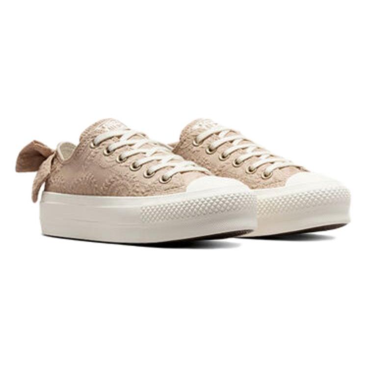 Converse Wmns Chuck Taylor All Star Lift Low 'Bow' Unisex Nutty Granola/Egret/Light Gold A10246C