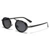Retro Punk Small Frame Sunglasses Women Fashion Oval Sun Glasses Vintage Metal Frame Shades Eyewear UV400 Protection