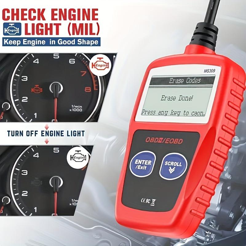 OBDII/E-OBD Car Diagnostic Scanner: Read Codes, Erase Codes, View Freeze Frame, I/M Readiness, and More