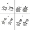 Rhinestones Star Stud Earrings Trend Earrings Street Party Jewelry Accessories