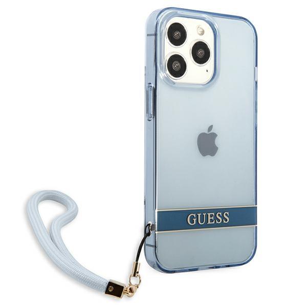 Guess Guhcp13Lhtsgsb Iphone 13 Pro / 13 6,1 Niebieski/Blue Hardcase Translucent Stap