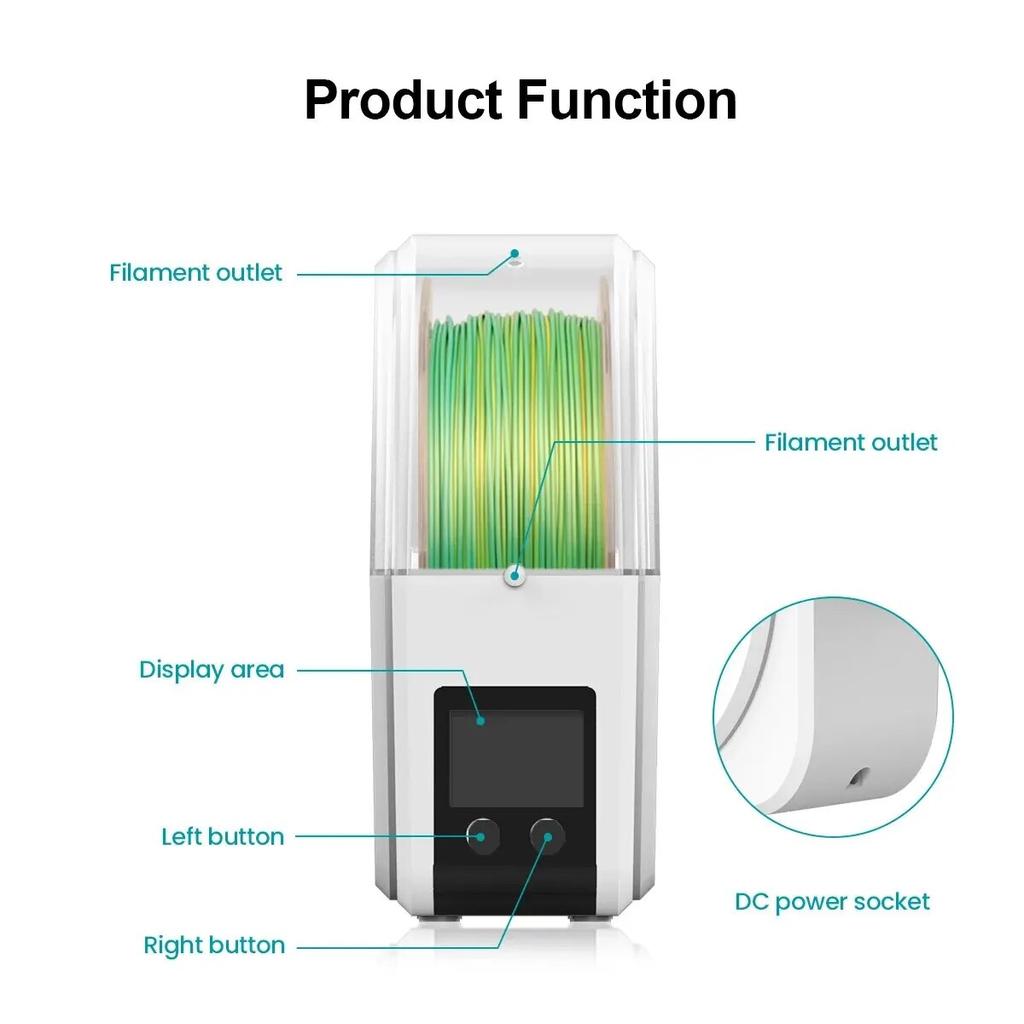 S1 Filament Dry Box 3D Printer Filaments Dryer Storage Box LCD Screen Holder Keeping Filament Fast Dry 3D Filament Mate
