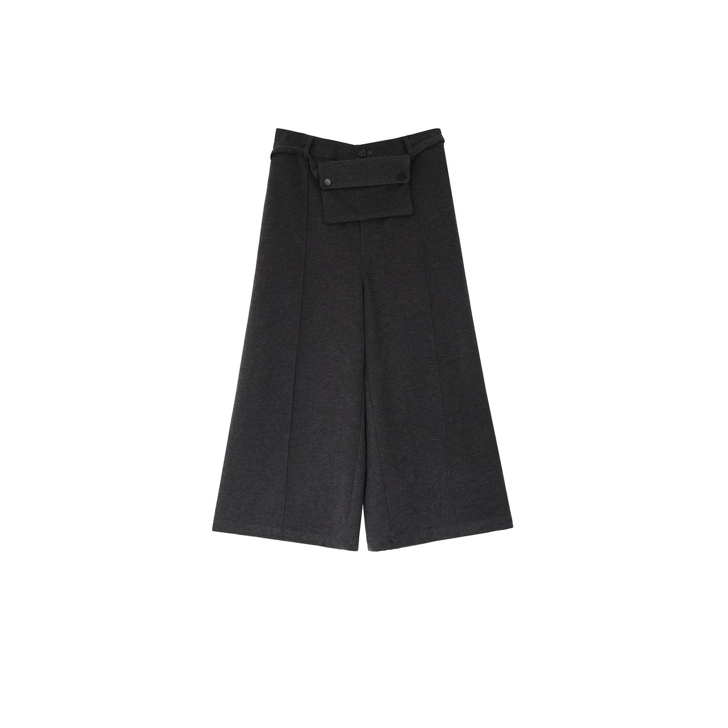 

Women s Plus Size High-Waist Wide-Leg Pants - Autumn/Winter Casual, Elastic Waist, Slimming Draped Style XL (60-70 kg)