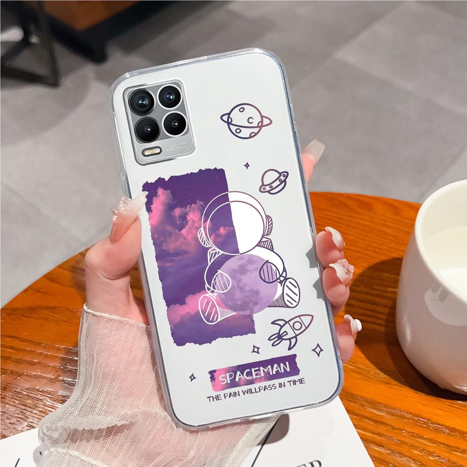 Für Realme 8 Pro Handyhülle Kreatives Tintenbild Weiches TPU Klares Silikon Anti-Drop Rückseite Für Realme8 4G 5G 8Pro Funda Capa