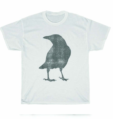 Vintage Crow Blackbird Raven Bird Lover T-Shirt Unisex Funny Tee Gift S-5XL NEW