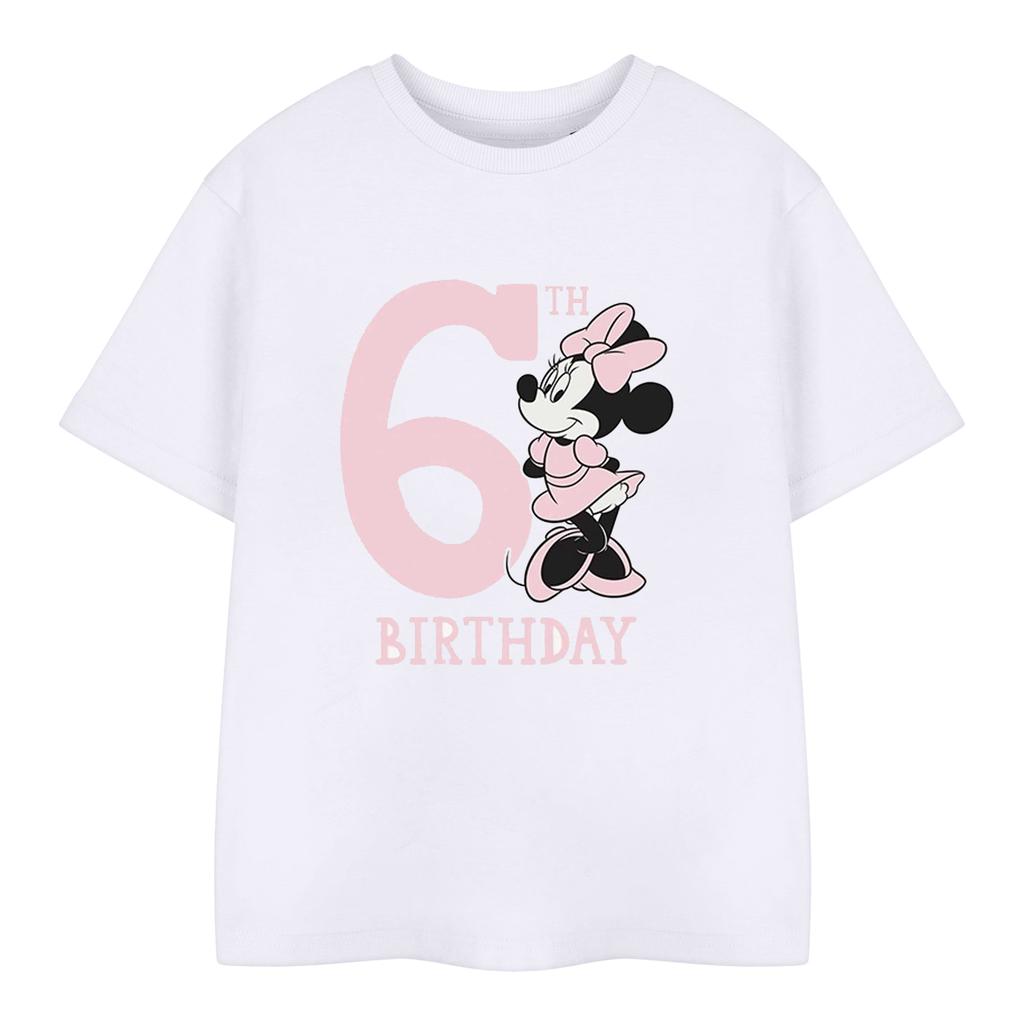 Disney Childrens/Kids Minnie Mouse 6th Birthday T-Shirt