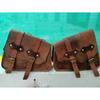 Combo Side Motorcycle Saddle Bag Tool Bags Saddlebag Luggage Leather Universal