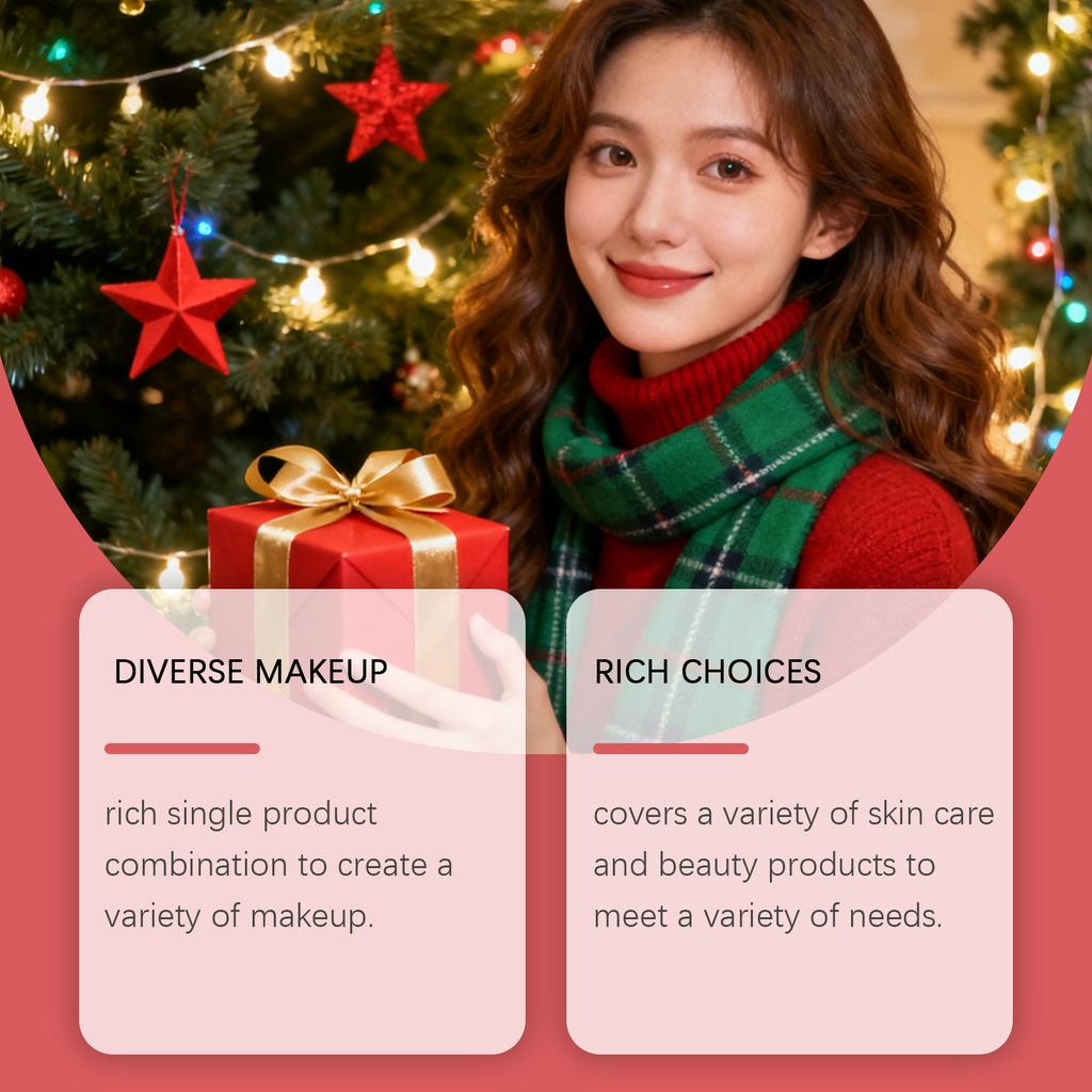 Christmas Countdown Gift Box, Beauty And Moisturizing And Firming Care Surprise Box,420ML