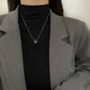 Sweet Little Heart Ring Necklace, Small Pendant, Stylish and Trendy New Year's Collection, Collarbone Chain