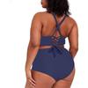 Women  Swimsuit High Waist Leopard Printing Split Swimsuit