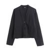 Za Export New Arrival Women's Clothing ZR Fashion Style Fashion Stylish Casual Cotton V Neck Long Sleeves Jacket Outwear