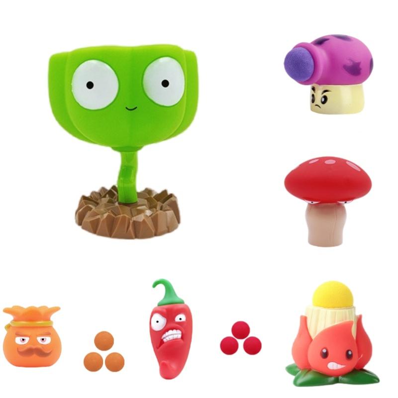 Plant Vs. Zombie Toy Olive Machine Gun With Pea Clip And Corn Shooter Accessories