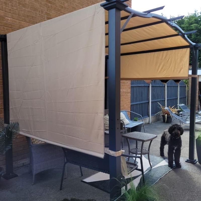 Universal Gazebo Replacement Canopy Waterproof 190T Polyester Fabric Fit Most Outdoor Patios Shelter Top For All Weather Protective