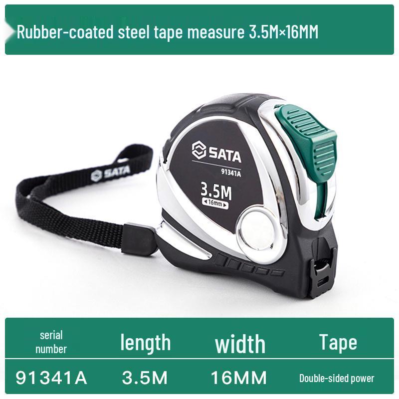 SATA High Precision Tape Measure Set with Wear-Resistant Rubberized Case: Models 91341, 91342, 91343, 91344
