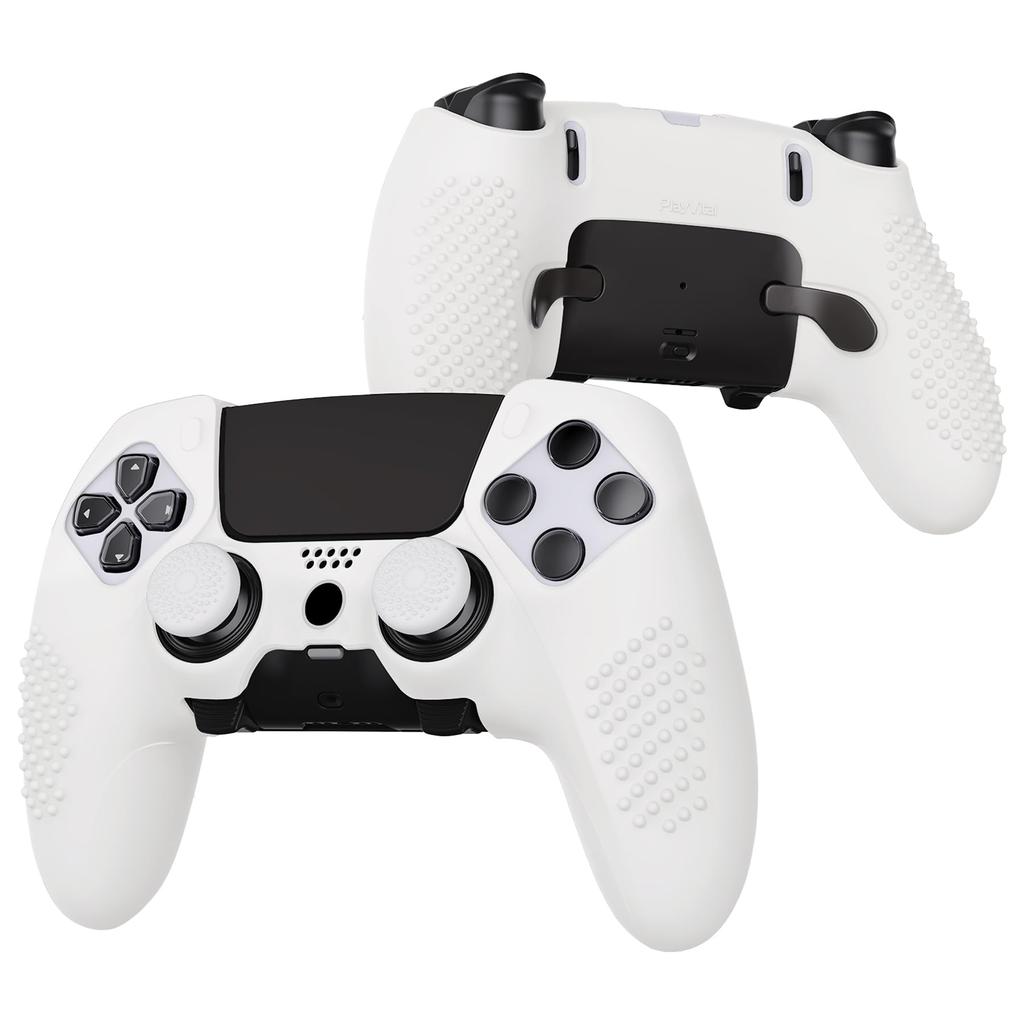 PlayVital Silicone Cover Case for PS5 Edge Soft Rubber Protective Skin with Thumb Grip Cap 3D Stud Edition Stud Edition Non-Slip Controller, - [3D -