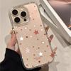 Creative Minimalist Orange Splatter Starry Transparent Glitter Phone Case For iPhone 17 Air 16 15 14 13 12 11 Pro Max Plus Cover