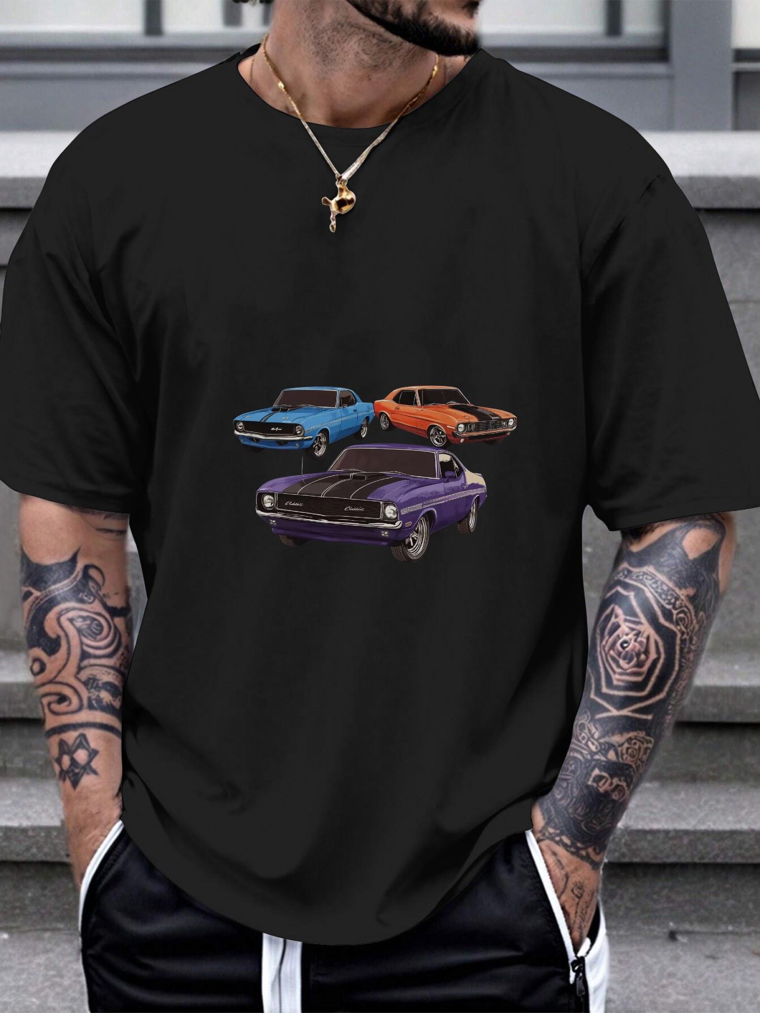 Classic Muscle American Cars Graphic T-shirt XL