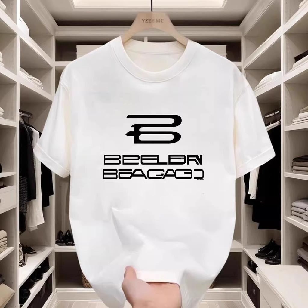 Short Sleeve Cotton Men'S Printed T-Shirt Trend Men'S And Women'S Versatile Crew Neck T-Shirt Men'S