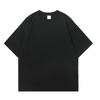 Summer high-quality new product versatile men's T-shirt simple black and white gram solid color pure cotton loose short-sleeved men and women