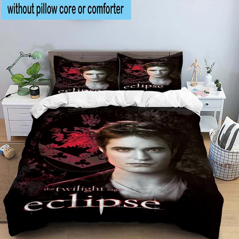 3PCS Eclipse Twilight vampire 3pcs Bedding,Including 3PCS Duvet Cover And 2pcs Pillowcases Perfect for Christmas,Ideal for Bedroom, Dormitory