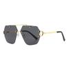 Frameless Polygon Womens Sunglasses With Gradient Lenses For Outdoor Fashion And Sun Protection