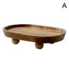 Elegant Wooden Tray Convenient Pedestal Stand Plate Multifunctional Jewelry Home Storage Food Dessert Display Trays Decor