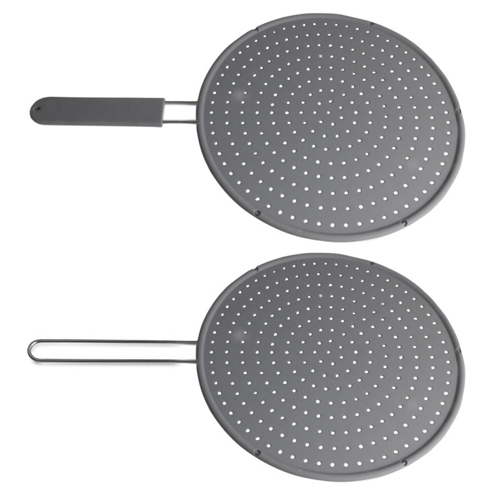 

Экран для брызг для сковороды | Легко очищаемая крышка для смазки из нержавеющей стали | Остановите брызги горячего масла и бекона, защитный кожух для сковороды, удобный